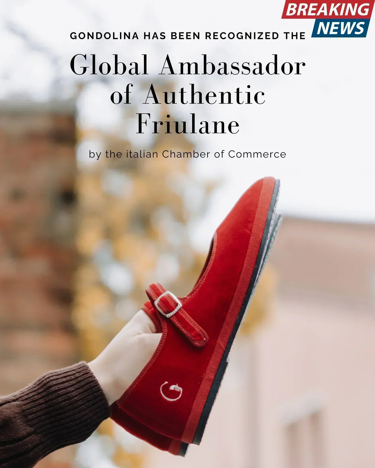 Gondolina Recognized as Global Ambassador of Authentic Friulane by the Italian Chamber of Commerce - Gondolina Shoes