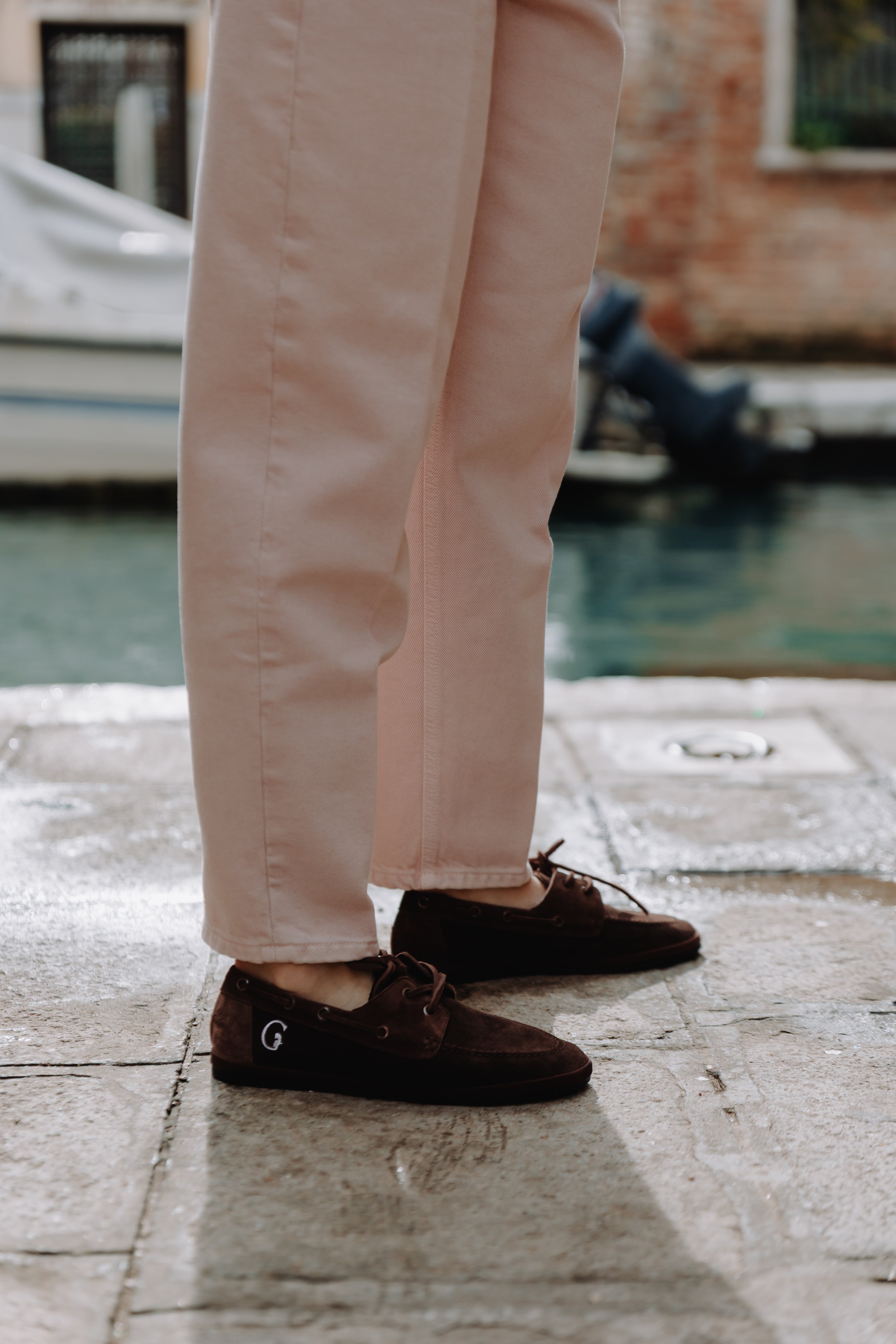 Briccola Scarpe da Barca in Pelle Scamosciata