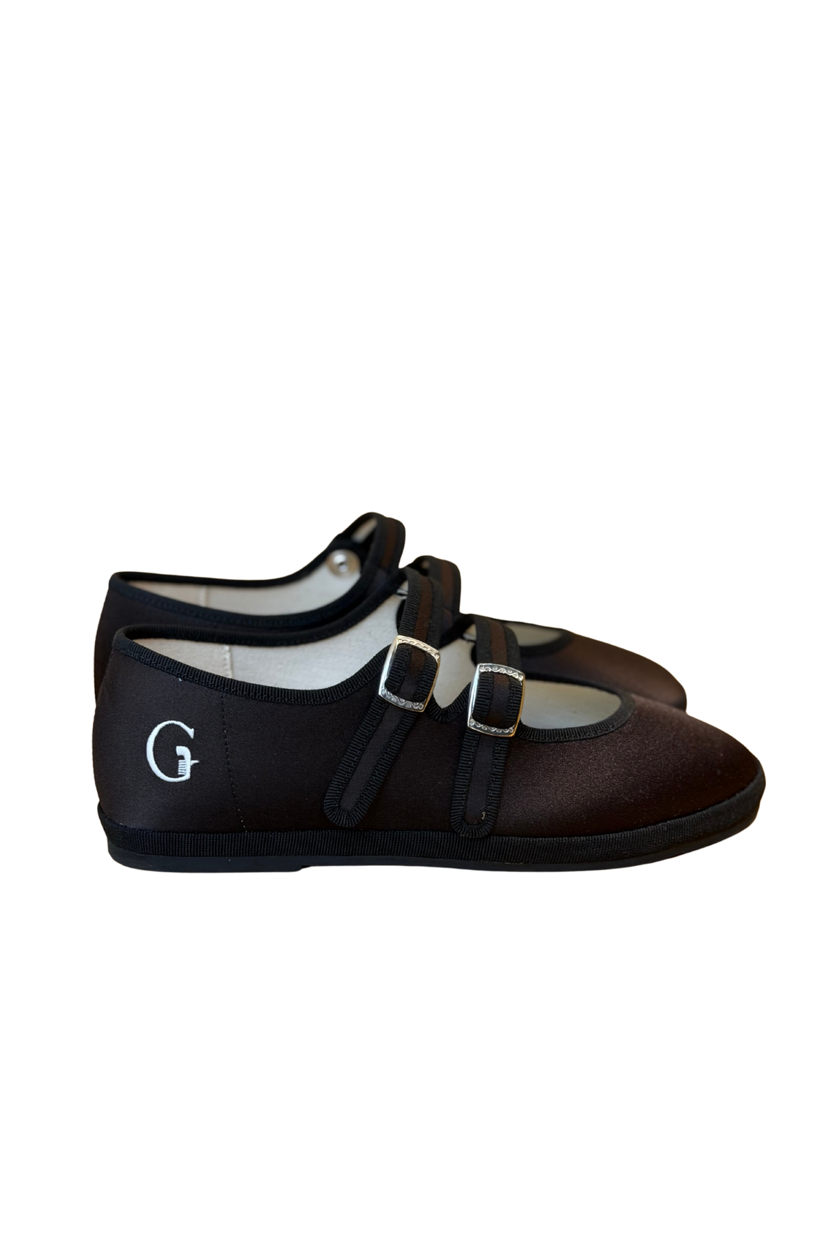 Mary Jane Black Satin
