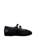 Mary Jane Black Satin