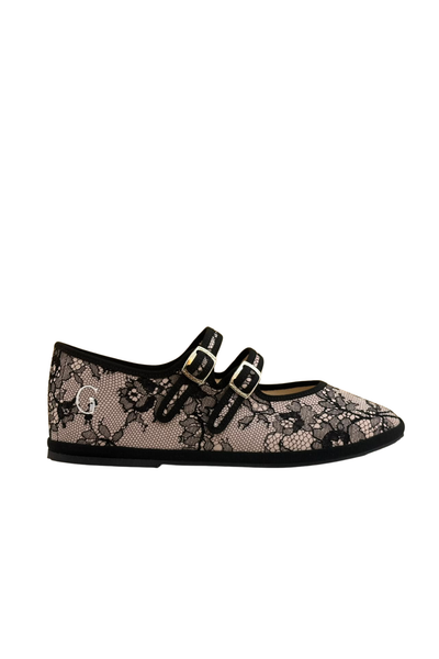 Made in Italy Gondolina Shoes Coron Mary Jane shoes in black lace, main view