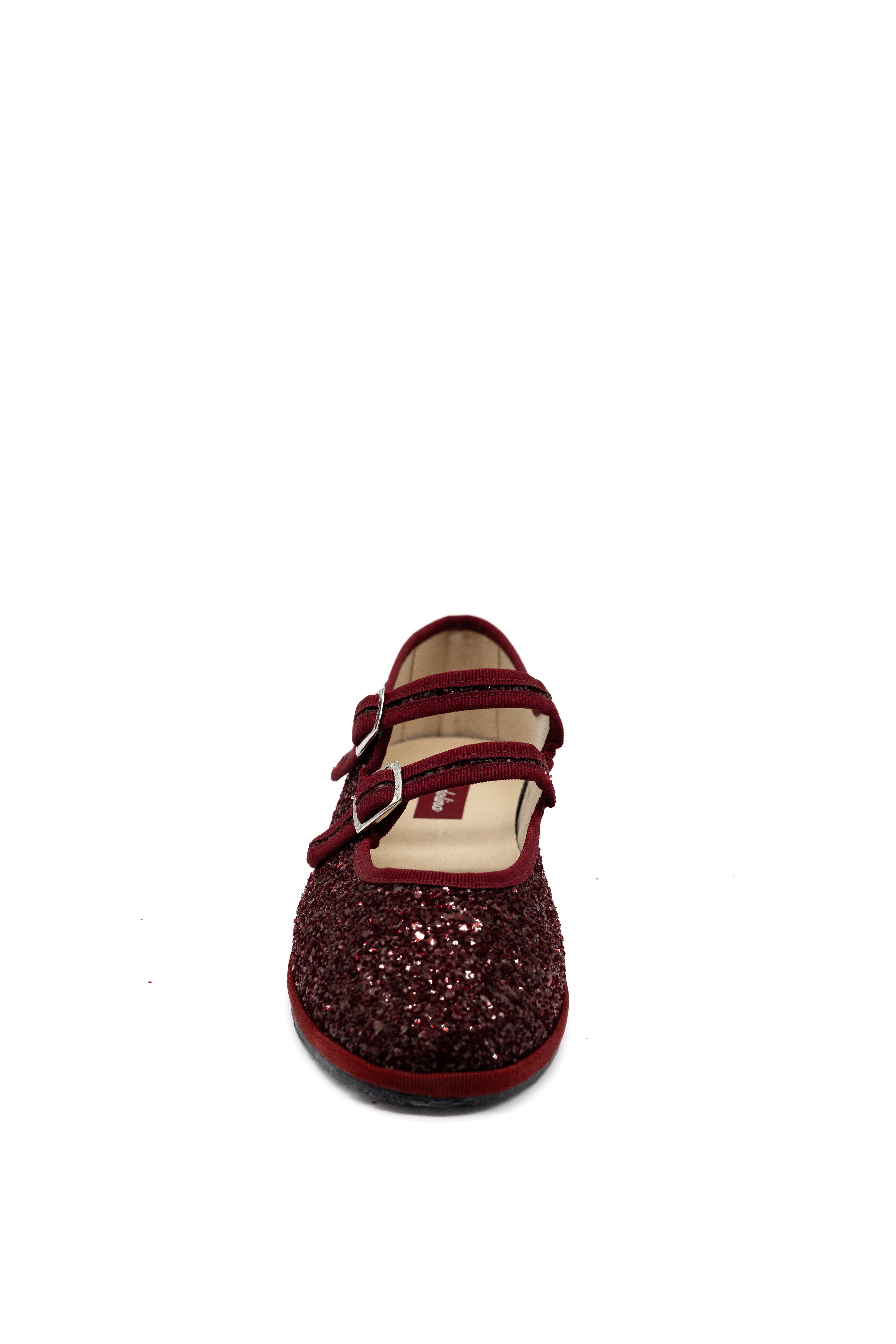 Gondolina Shoes Giudecca Mary Jane in blue glitter, front view