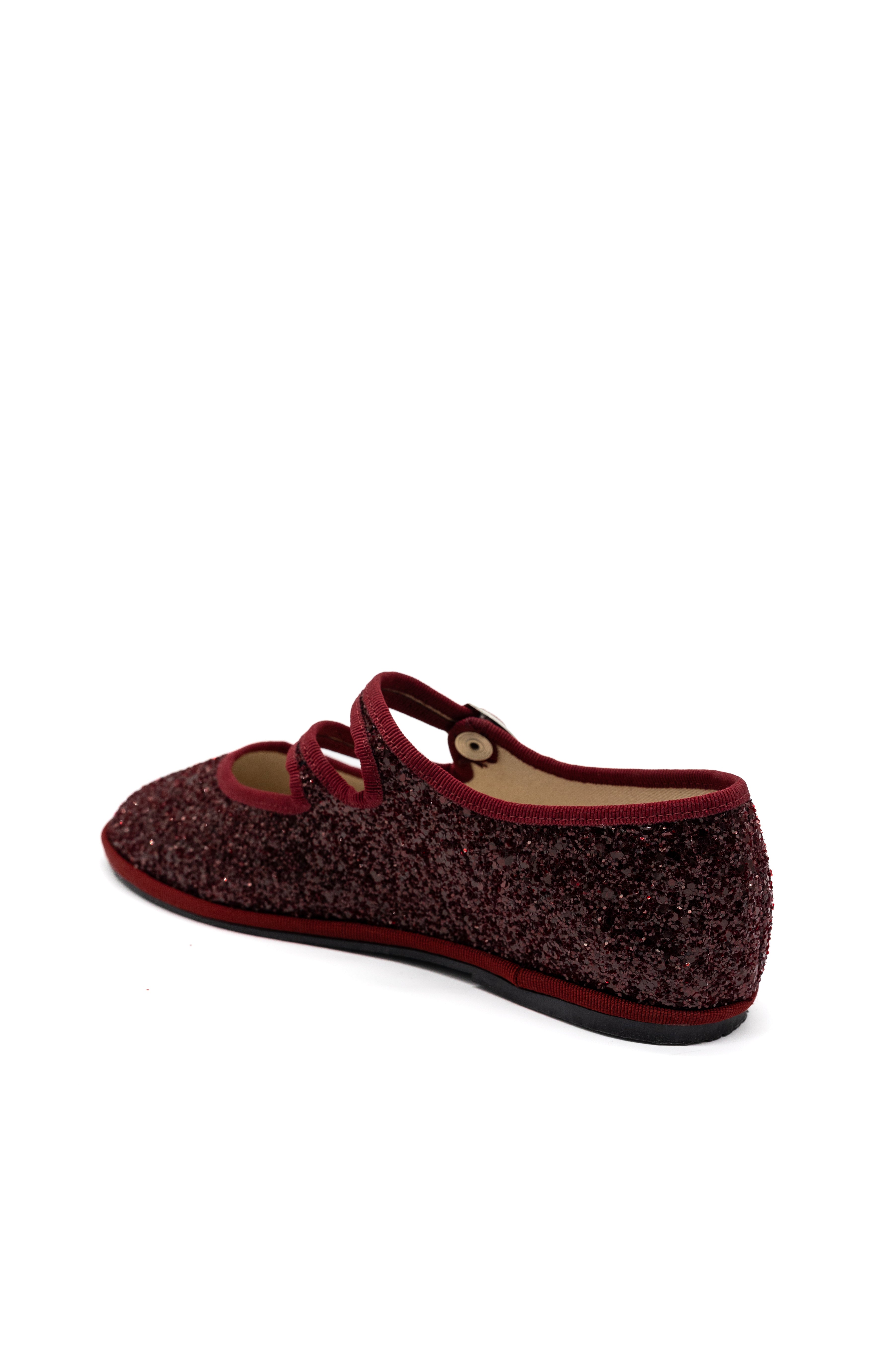 Gondolina Shoes Giudecca Mary Jane in blue glitter, back view