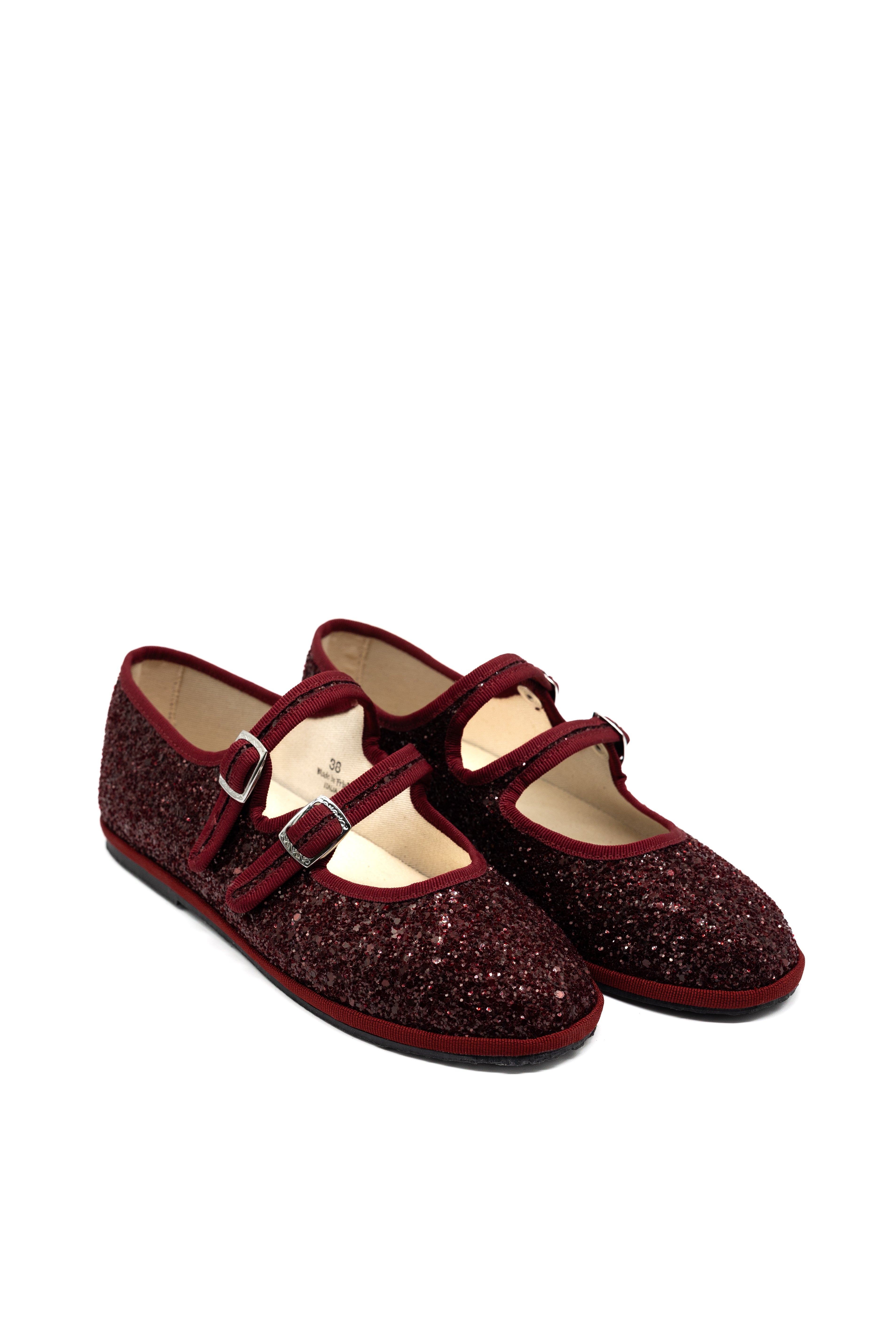 Gondolina Shoes Giudecca Mary Jane in blue glitter, product pair view