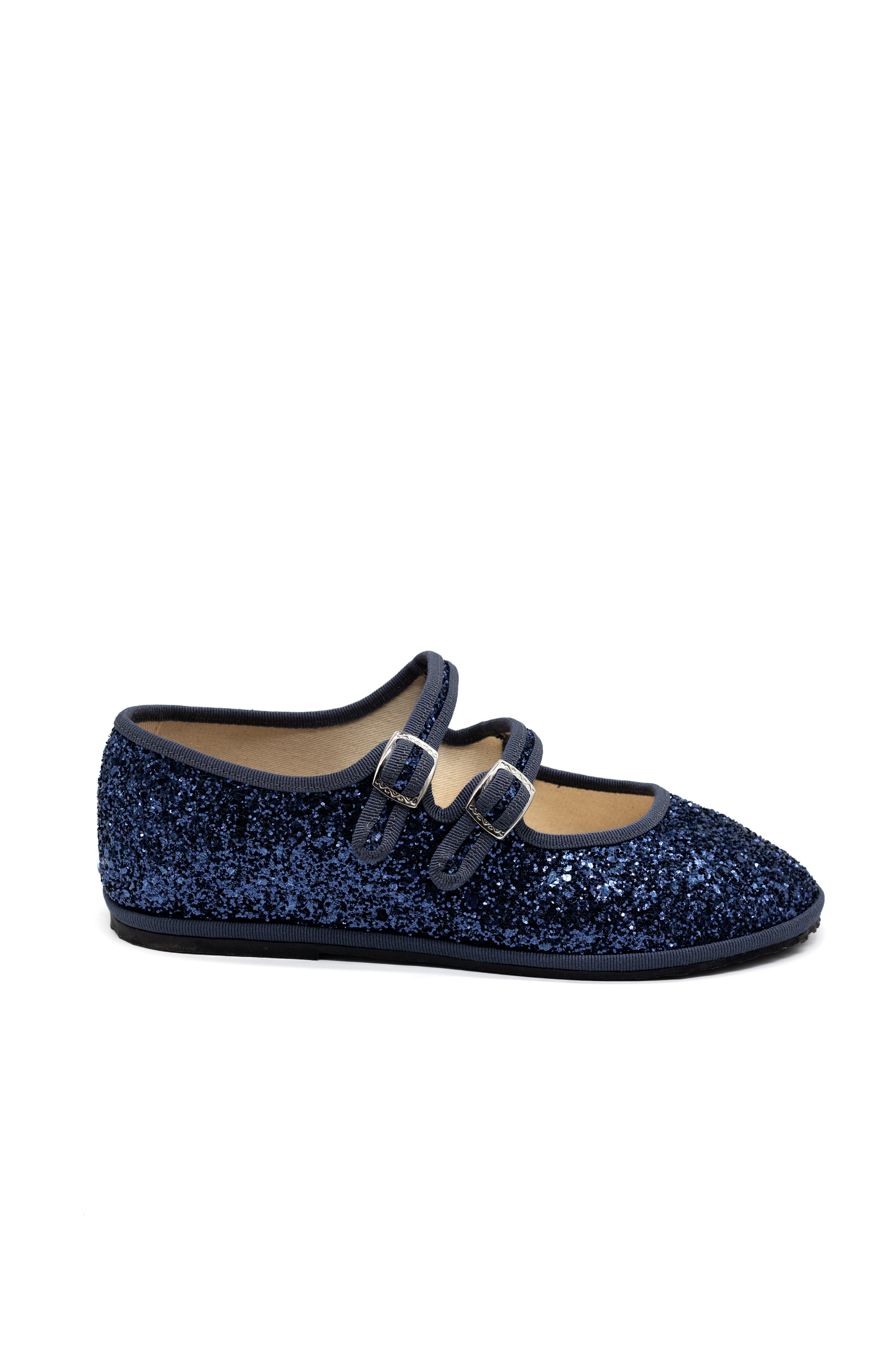 Gondolina Shoes Gran Canale Mary Jane in blue glitter, main view