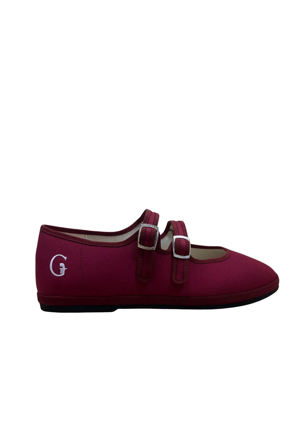 Mary Jane Plum Satin