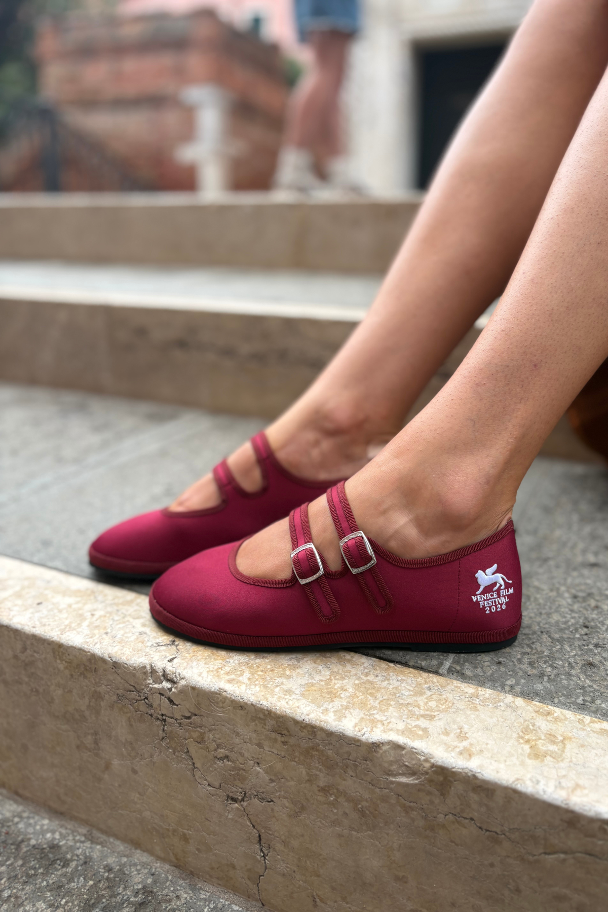 Mary Jane Plum Satin